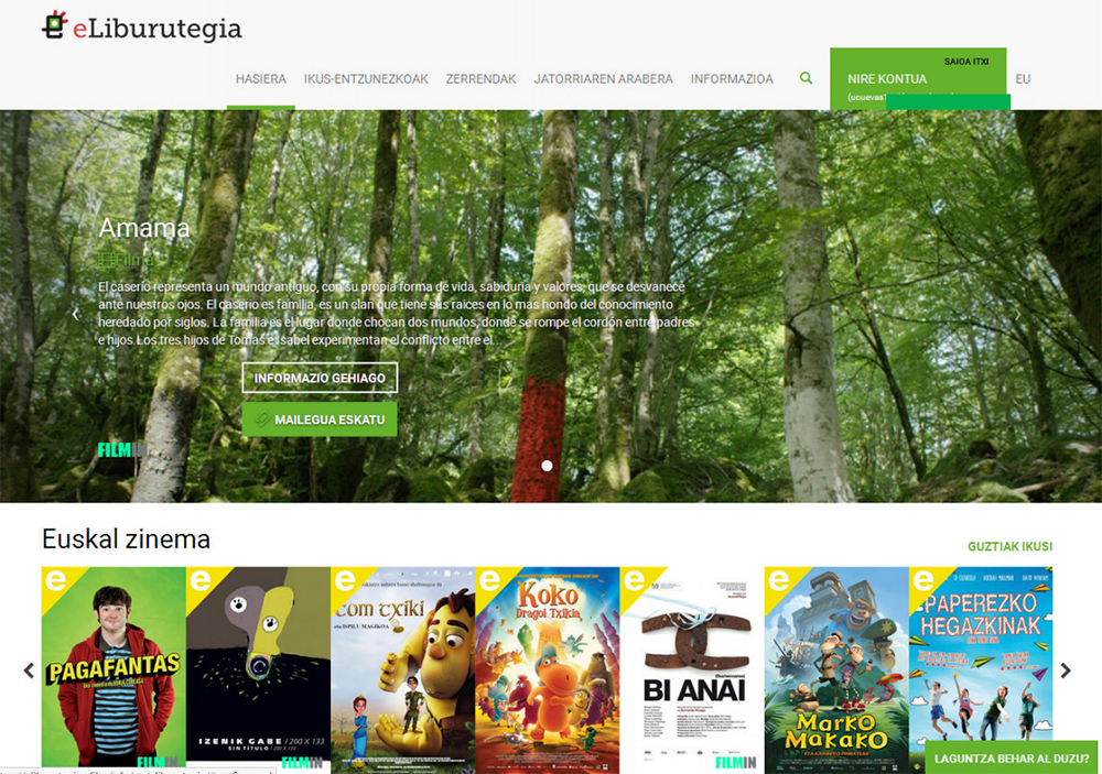 euskadi liburutegien sarea 2018 efilm zerbitzua